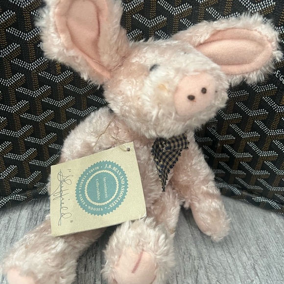 The Boyds Collection J.B. Bean Series Pink Pig Plush  Lotton Collectable Rare - Picture 2 of 2